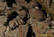 Row of rocks on the top of the God Head