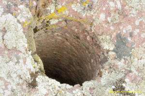 Sutter Buttes Andesite Rock With 2 3/4 inch diameter hole.