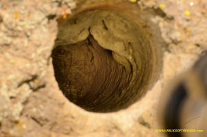 Sutter Buttes Andesite Rock With 2 3/4 inch diameter hole.