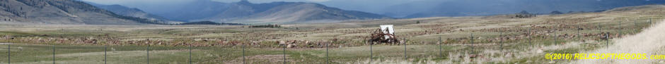 Weed Mima Mound Field looking NW from rest area.