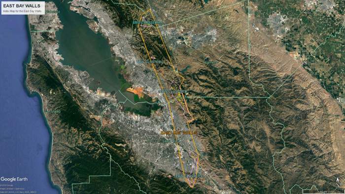 East Bay Walls Index Map