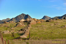 Huge boulders in stone line in the Sutter Buttes