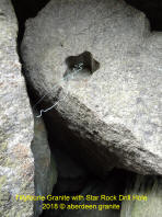 Tillyfourie Granite with Star Rock Drill Hole